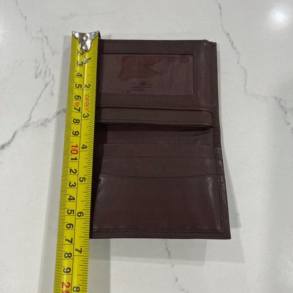 Yves Saint Laurent - Men's Trifold Brown Leather Wallet - Picture 5 of 16